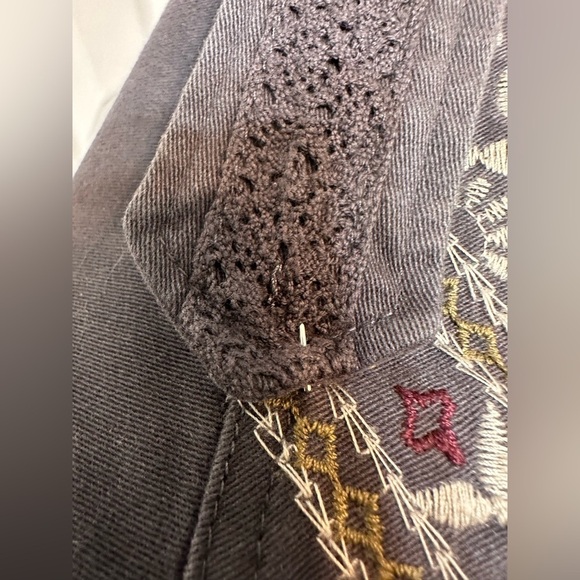 Knox Rose Embroidered Utility Jacket Gray Button Down - Picture 8 of 8